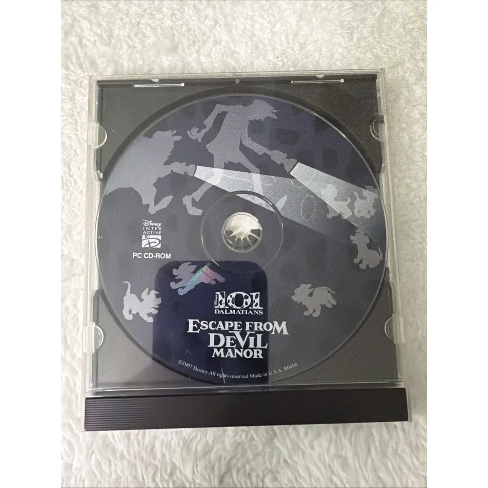 Disney 101 Dalmations Escape From Devil Manor PC CD ROM 1997 Jewel Case Vtg